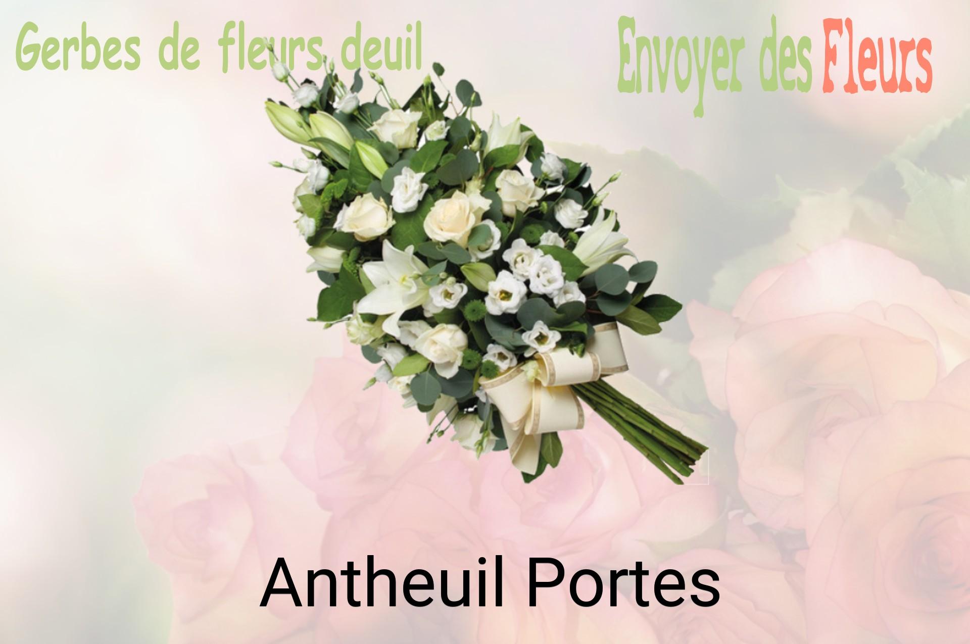 Gerbe de fleurs de deuil livrée à Antheuil-Portes